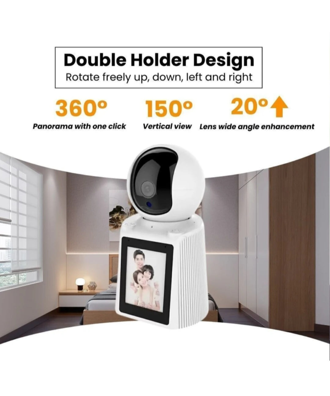 Smart CCTV security camera,AI,with Wi-fi Video Calling 1080p Full HD for Home, Baby and Pet Monitoring | PTZ 360° View | Full Color Night Vision | Motion Tracking