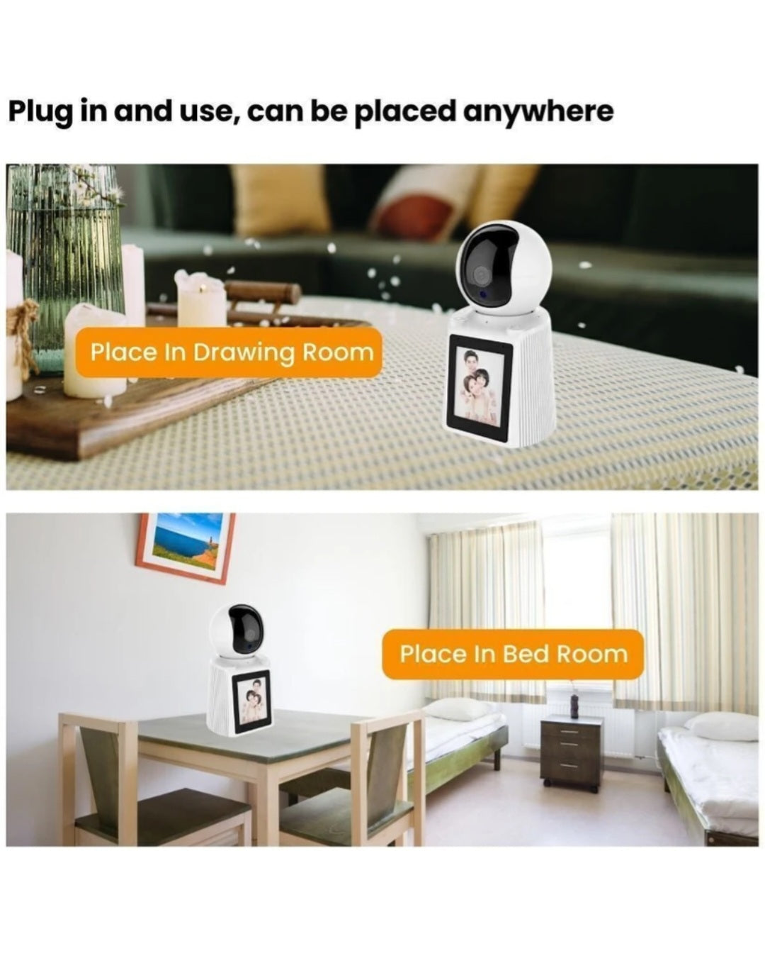 Smart CCTV security camera,AI,with Wi-fi Video Calling 1080p Full HD for Home, Baby and Pet Monitoring | PTZ 360° View | Full Color Night Vision | Motion Tracking