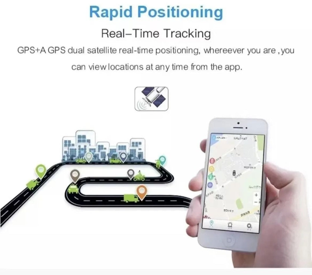 Real Time GPS Tracker Device with Sound Recording, Mini Wireless Portable Device, Map Integration for Car, Bike, Kids, Elderly people & Pets for Safety