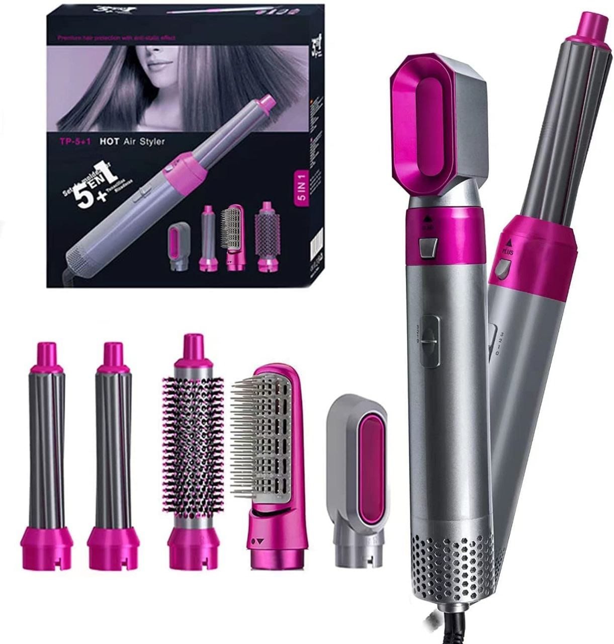 Hair Dryer Styling Tool, Detachable 5-in-1 Multi-Head Hot Air Comb