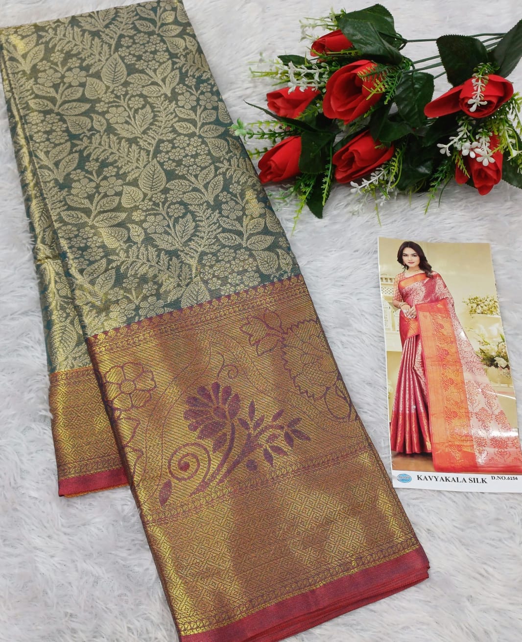 Gold Tissue Banarasi saree
