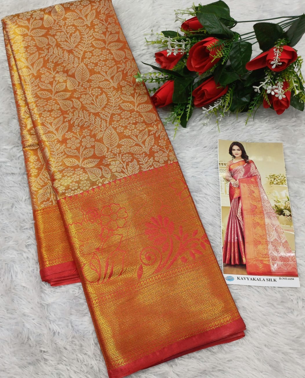 Gold Tissue Banarasi saree